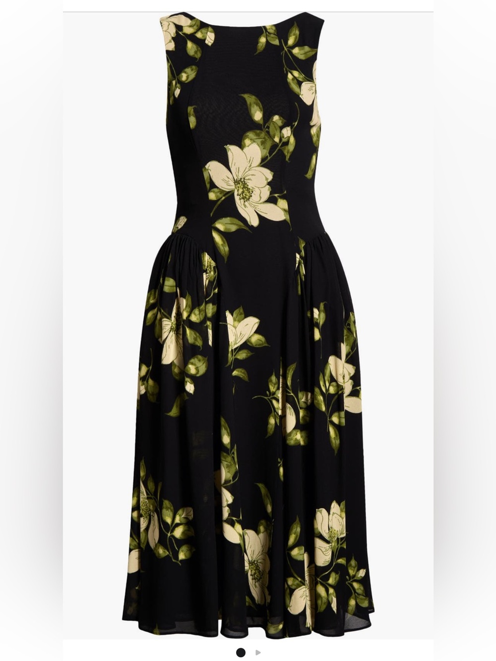 Reformation NWT Anelis Drop Waist Floral Midi Dress, Mood For Love color